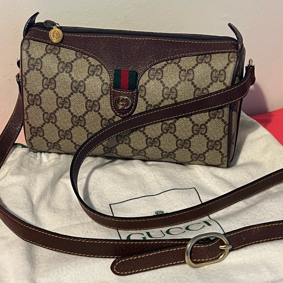 Gucci Handbags - Gucci Monogram Sherry Line Sling or crossbody bag